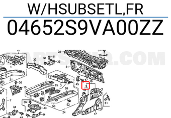 Honda 04652S9VA00ZZ W/HSUBSETL,FR
