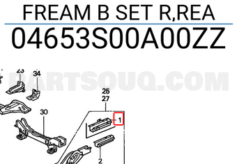Honda 04653S00A00ZZ FREAM B SET R,REA