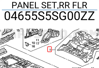 Honda 04655S5SG00ZZ PANEL SET,RR FLR