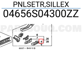 Honda 04656S04300ZZ PNLSETR,SILLEX