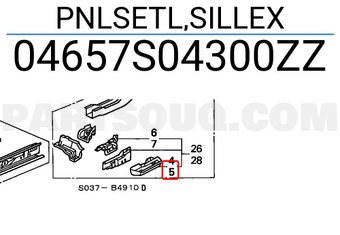 Honda 04657S04300ZZ PNLSETL,SILLEX