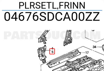 Honda 04676SDCA00ZZ PLRSETL,FRINN