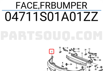 Honda 04711S01A01ZZ FACE,FRBUMPER