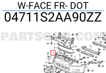 Honda 04711S2AA90ZZ W-FACE FR- DOT