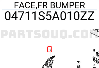 Honda 04711S5A010ZZ FACE,FR BUMPER