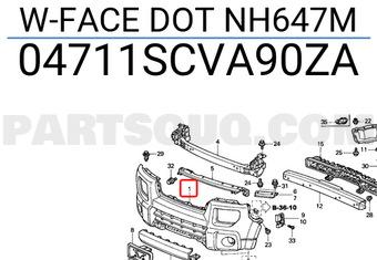 Honda 04711SCVA90ZA W-FACE DOT NH647M