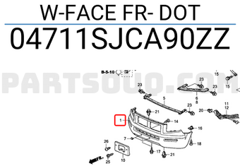 Honda 04711SJCA90ZZ W-FACE FR- DOT