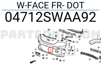 Honda 04712SWAA92 W-FACE FR- DOT