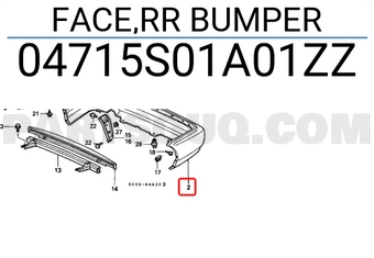 Honda 04715S01A01ZZ FACE,RR BUMPER