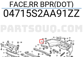 Honda 04715S2AA91ZZ FACE,RR BPR(DOT)
