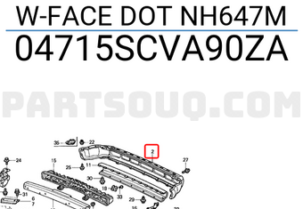 Honda 04715SCVA90ZA W-FACE DOT NH647M
