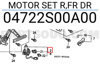 Honda 04722S00A00 MOTOR SET R,FR DR
