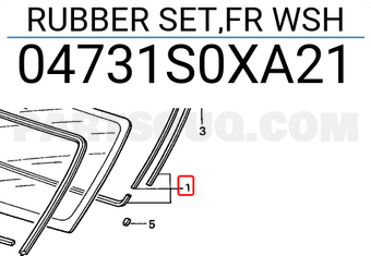 Honda 04731S0XA21 RUBBER SET,FR WSH