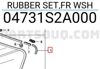 Honda 04731S2A000 RUBBER SET,FR WSH