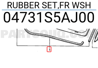 Honda 04731S5AJ00 RUBBER SET,FR WSH