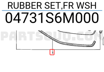 Honda 04731S6M000 RUBBER SET,FR WSH