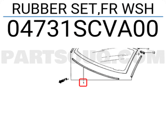 Honda 04731SCVA00 RUBBER SET,FR WSH