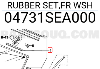 Honda 04731SEA000 RUBBER SET,FR WSH