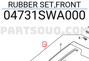 Honda 04731SWA000 RUBBER SET,FRONT