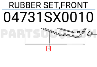 Honda 04731SX0010 RUBBER SET,FRONT