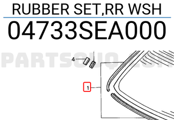 Honda 04733SEA000 RUBBER SET,RR WSH