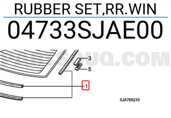 Honda 04733SJAE00 RUBBER SET,RR.WIN
