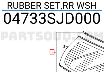 Honda 04733SJD000 RUBBER SET,RR WSH