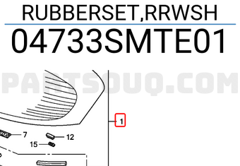 Honda 04733SMTE01 RUBBERSET,RRWSH