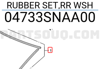 Honda 04733SNAA00 RUBBER SET,RR WSH