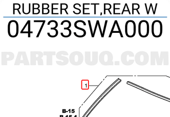 Honda 04733SWA000 RUBBER SET,REAR W