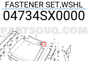 Honda 04734SX0000 FASTENER SET,WSHL
