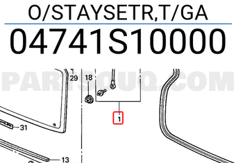Honda 04741S10000 O/STAYSETR,T/GA