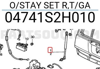 Honda 04741S2H010 O/STAY SET R,T/GA