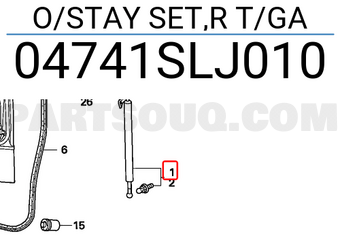 Honda 04741SLJ010 O/STAY SET,R T/GA