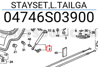 Honda 04746S03900 STAYSET,L.TAILGA