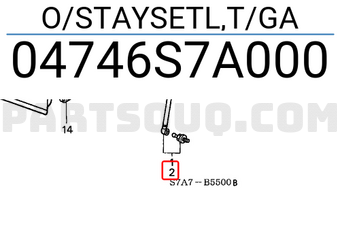 Honda 04746S7A000 O/STAYSETL,T/GA