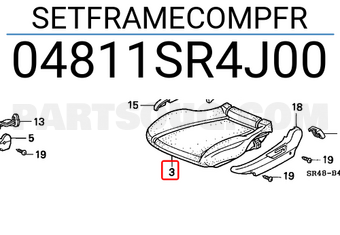 Honda 04811SR4J00 SETFRAMECOMPFR