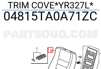 Honda 04815TA0A71ZC TRIM COVE*YR327L*
