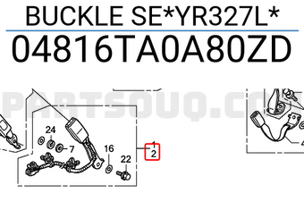 Honda 04816TA0A80ZD BUCKLE SE*YR327L*