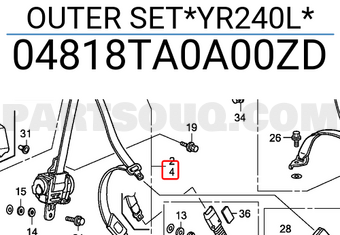 Honda 04818TA0A00ZD OUTER SET*YR240L*