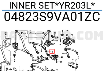 Honda 04823S9VA01ZC INNER SET*YR203L*