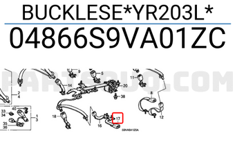 Honda 04866S9VA01ZC BUCKLESE*YR203L*