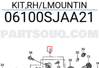 Honda 06100SJAA21 KIT,RH/LMOUNTIN