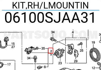 Honda 06100SJAA31 KIT,RH/LMOUNTIN