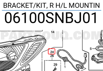 Honda 06100SNBJ01 BRACKET/KIT, R H/L MOUNTIN