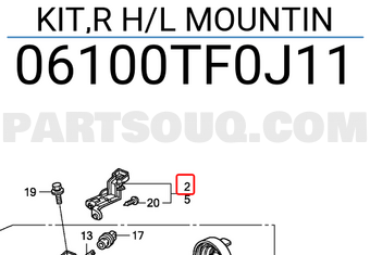 Honda 06100TF0J11 KIT,R H/L MOUNTIN