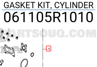 Honda 061105R1010 GASKET KIT, CYLINDER