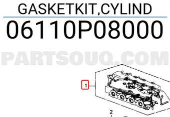 Honda 06110P08000 GASKETKIT,CYLIND