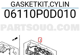 Honda 06110P0D010 GASKETKIT,CYLIN