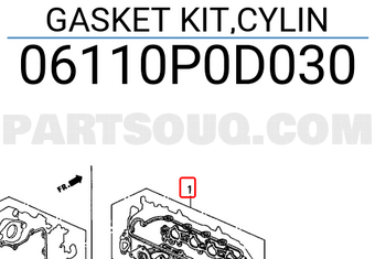 Honda 06110P0D030 GASKET KIT,CYLIN